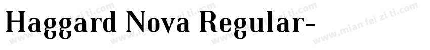 Haggard Nova Regular字体转换